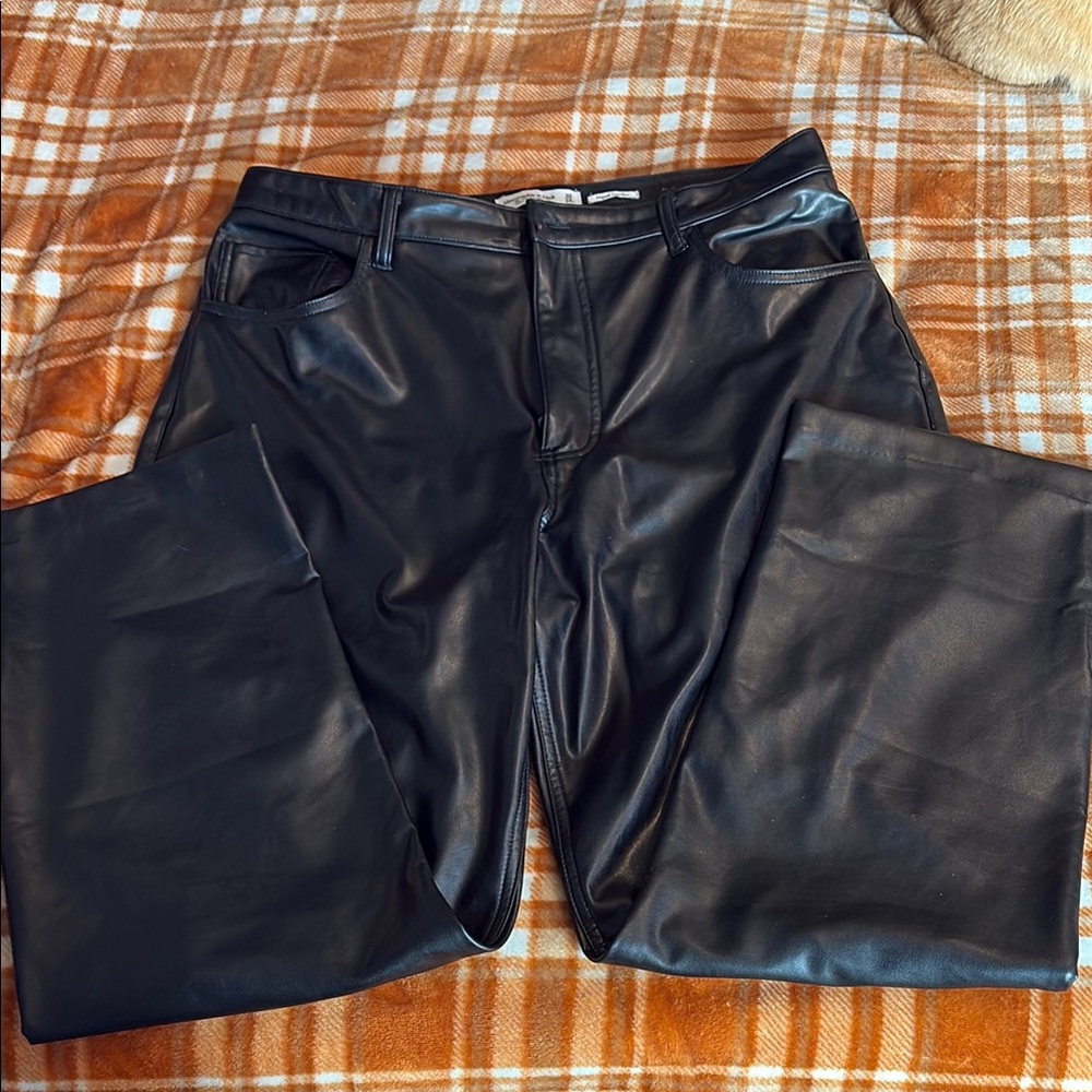 Abercrombie & Fitch Black vegan Leather Pants